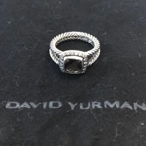 David Yurman Petite Albion Ring Smoky Quartz Sz. 6